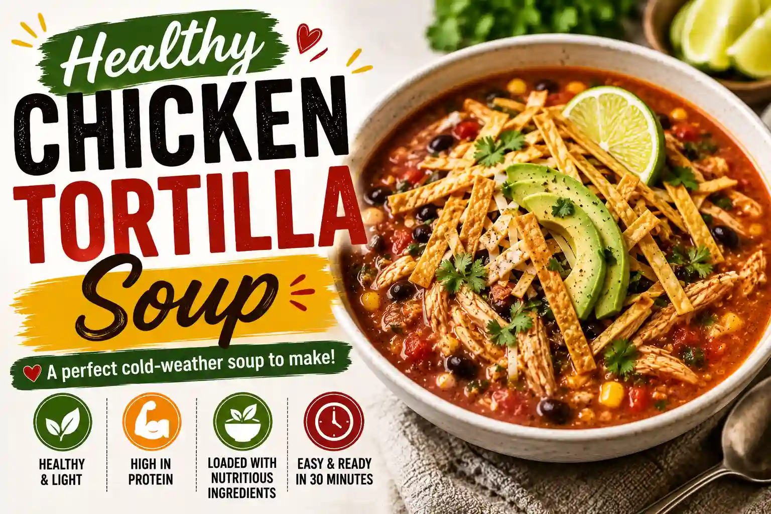 Healthy Chicken Tortilla Soup Easy Cold-Weather Soup