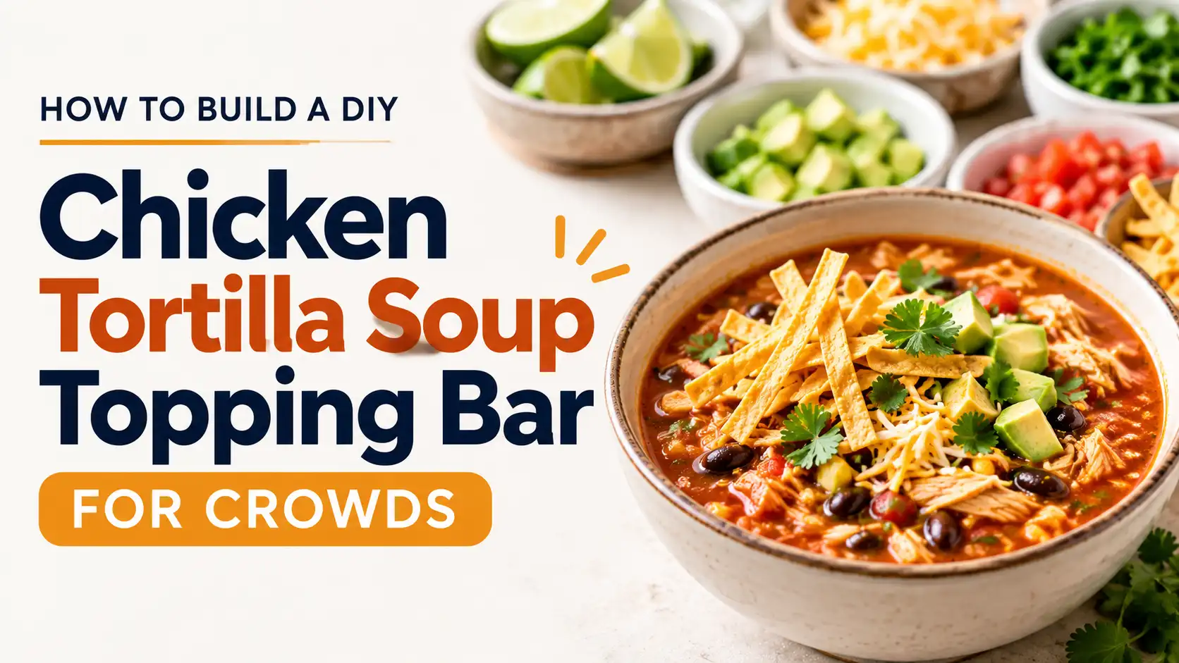 How to Build a DIY Chicken Tortilla Soup Topping Bar for Crowds