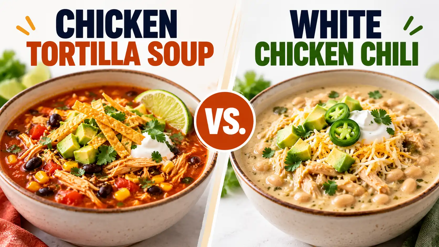 Chicken Tortilla Soup vs. White Chicken Chili: Which is the Better Cold-Weather Comfort Food?