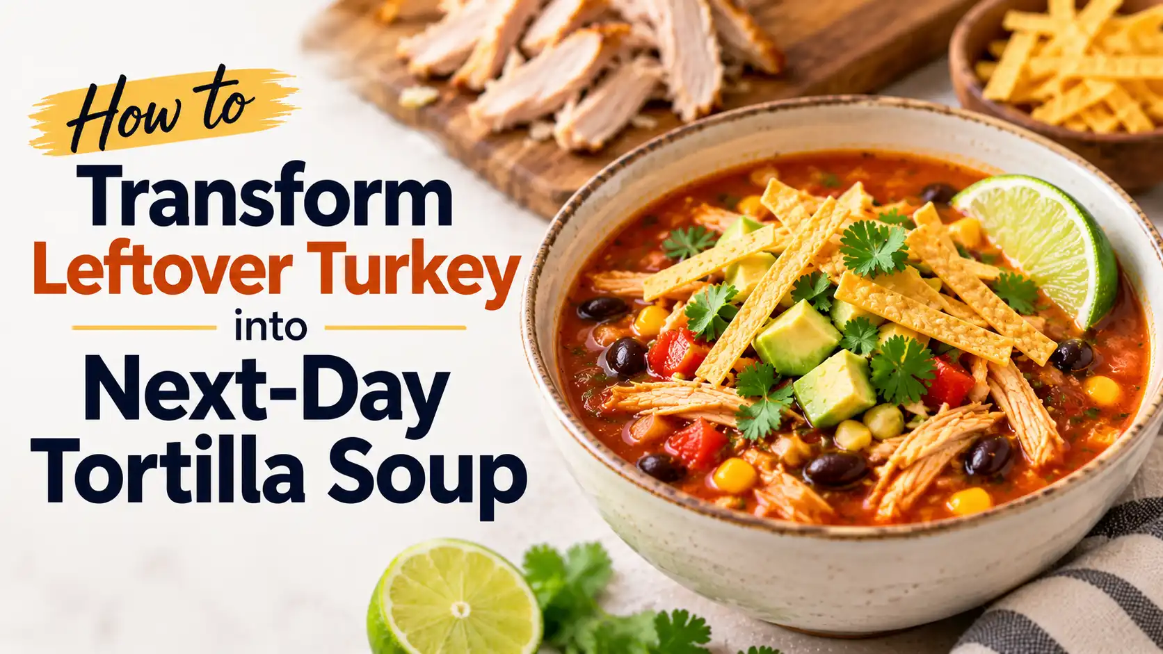 Leftover Turkey Tortilla Soup Recipe (Day After Thanksgiving)